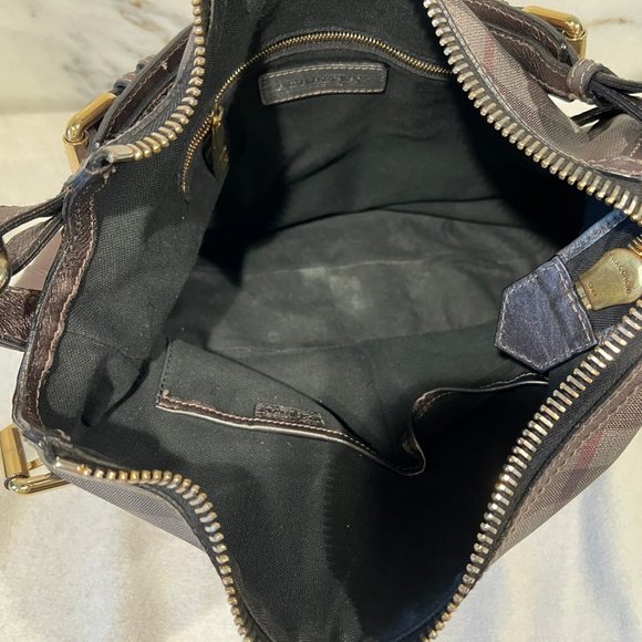 Burberry Silver Check and Leather Maiden Hobo Bag - Picture 12 of 12